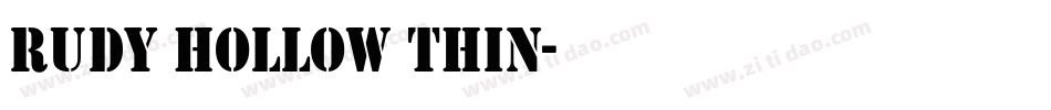 Rudy Hollow Thin字体转换